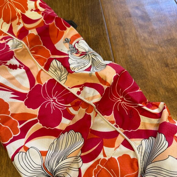 DECENT Ski Wear Jacket Pink Tropical Floral Pattern Size S from Japan - Picture 6 of 8